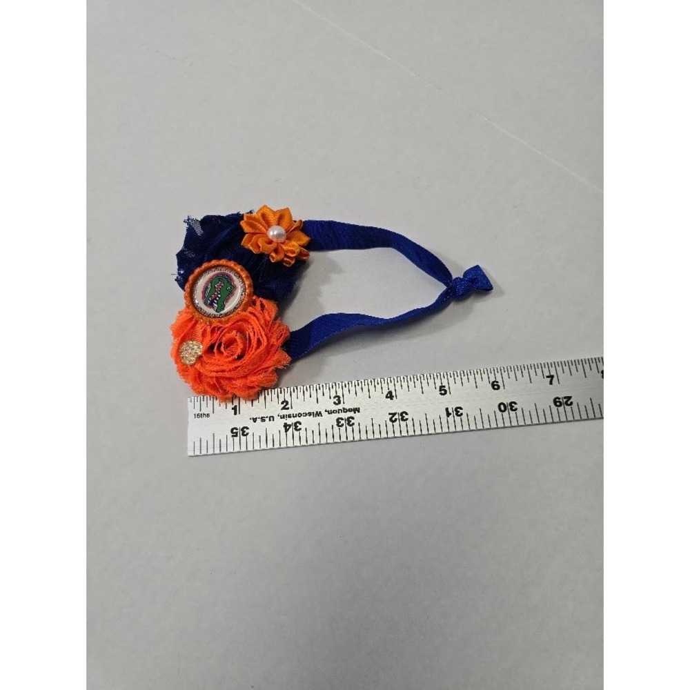 Handmade Florida Gators‎ Headband Infant OS Blue Orange Excellent Rosette Logo